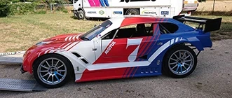 voiture de rallye floquée